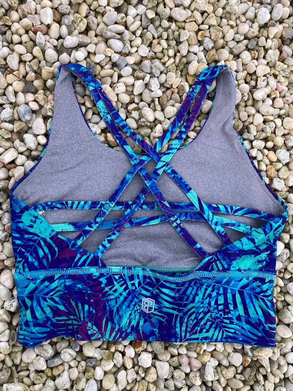 BORN PRIMITIVE - Neon Tropics Crossfire Strappy Sports Bra - S - Picture 5 of 10